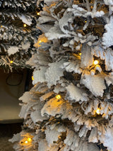 Pop-up kunst kerstboom met sneeuw en 150 LEDs - 120 cm