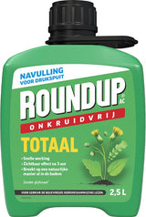 Groene RoundUp navulling voor druksprayer, totaal onkruidvrij, 2,5 L