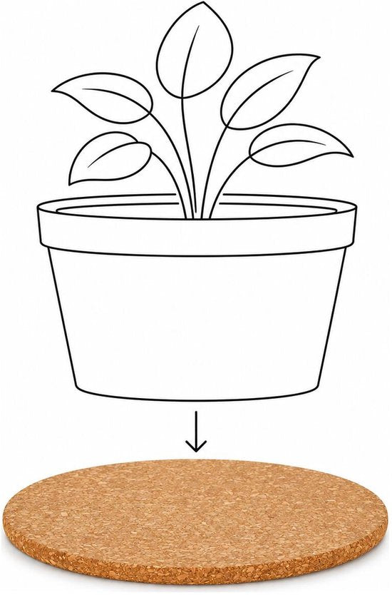 Onderzetter maat XXL van kurk 25cm - Esschert design