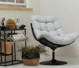 WOOOD - Vive Draaifauteuil Outdoor Rattan Naturel Melange / Zwart