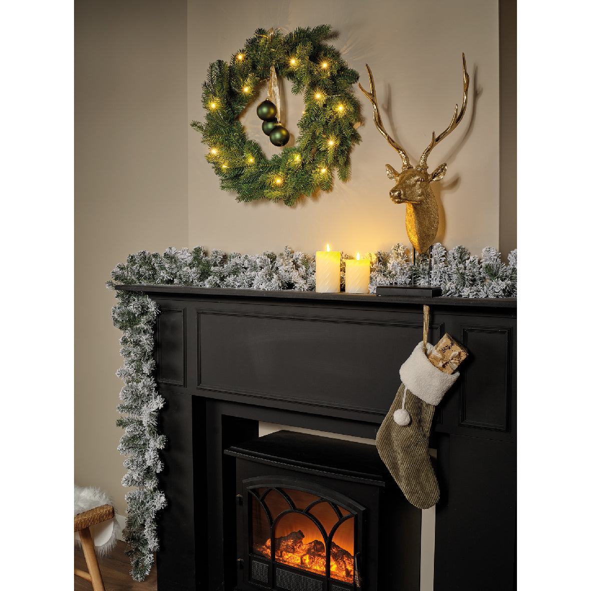 Imperial slinger snowy LED BO binnen dia25cm x L.270cm