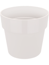 Ronde witte plantenpot van kunststof, 22 cm