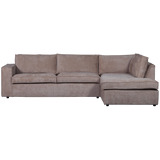 HAJO HOEKBANK RECHTS CHENILLE TAUPE