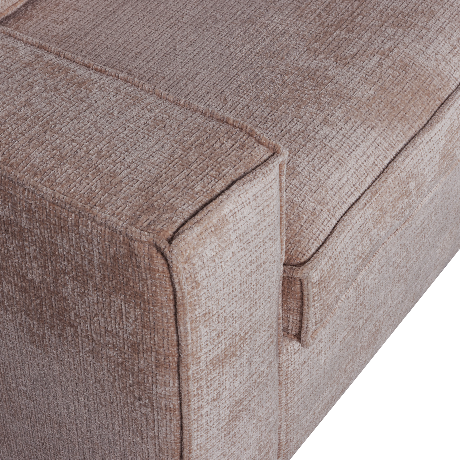 HAJO HOEKBANK RECHTS CHENILLE TAUPE