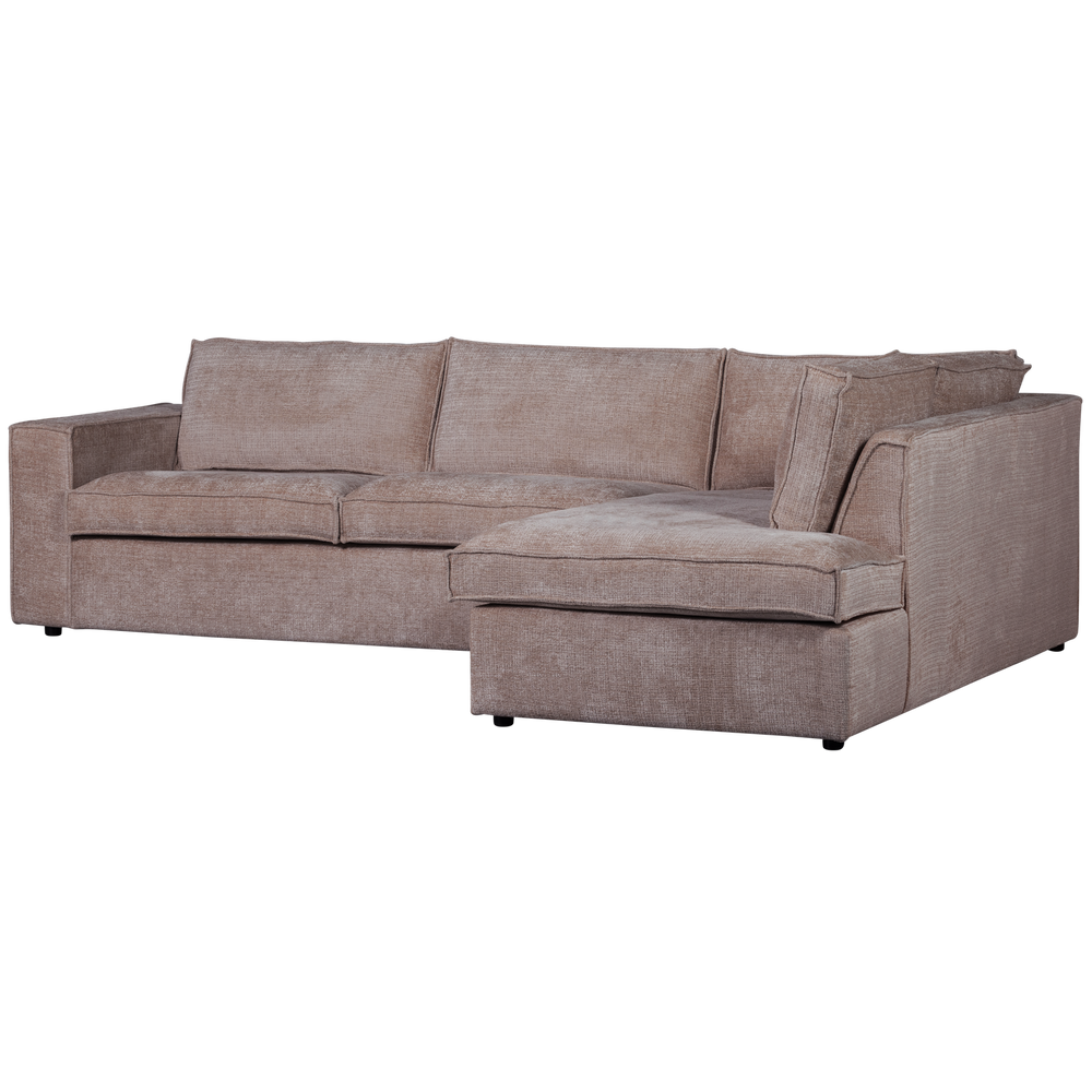 HAJO HOEKBANK RECHTS CHENILLE TAUPE