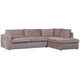 HAJO HOEKBANK RECHTS CHENILLE TAUPE