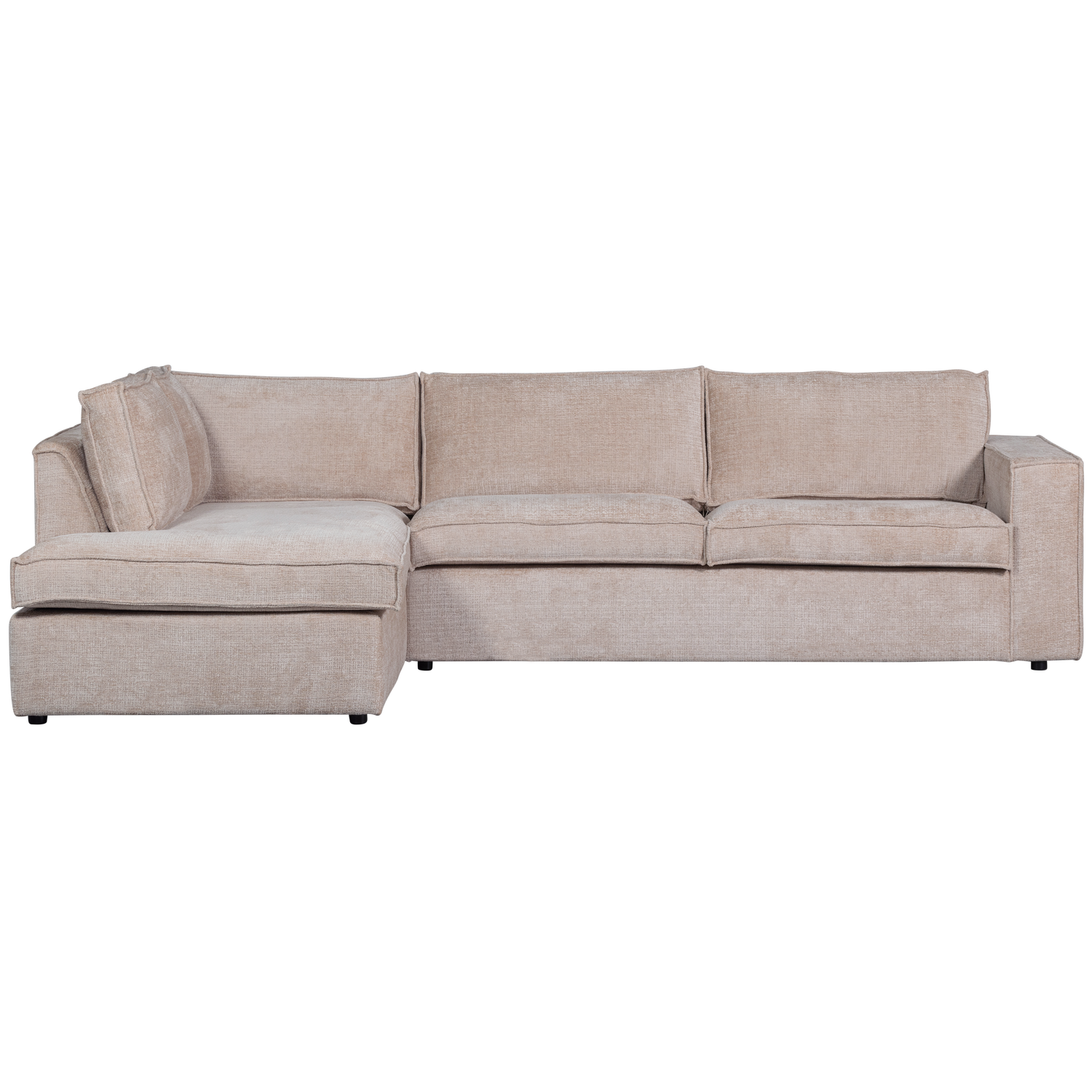 HAJO HOEKBANK LINKS CHENILLE ZAND