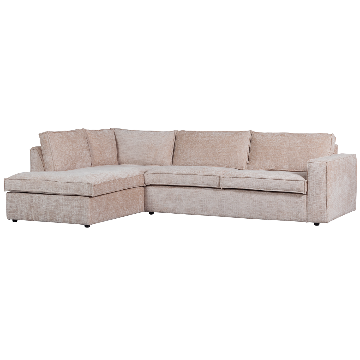 HAJO HOEKBANK LINKS CHENILLE ZAND