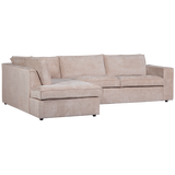 HAJO HOEKBANK LINKS CHENILLE ZAND