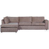 HAJO HOEKBANK LINKS CHENILLE TAUPE