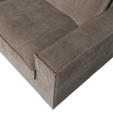 HAJO HOEKBANK LINKS RIBSTOF TAUPE