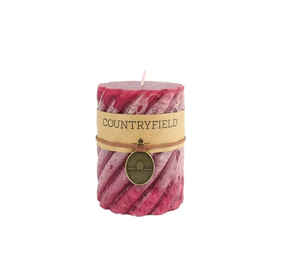 Kaars spiraal ro Tonnie M paars - Countryfield