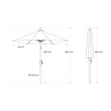 Platinum parasol Riva 275x275 - Antraciet