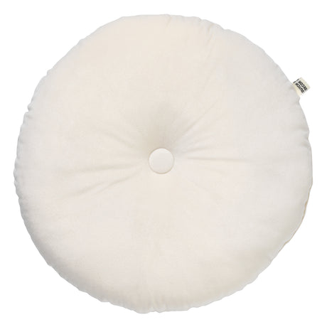 Dutch Decor sierkussen Olly 40 cm, rond wit met knoopsluiting