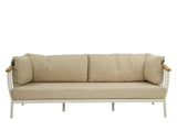Apple Bee loungebank Condor 217 met beige stof, op houten poten en armleuningen