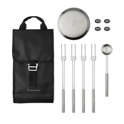Accessoireset Solo Stove Mesa XL met zwarte draagtas en metalen gereedschap