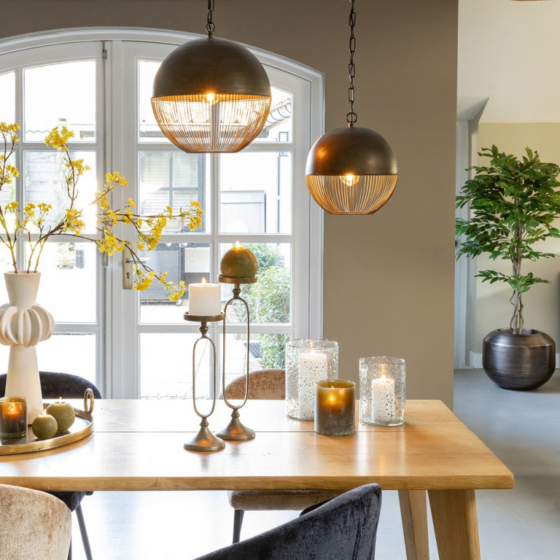 Stompkaars rustiek Ø10CM LED ro Lyon S wit-L10B10H10CM