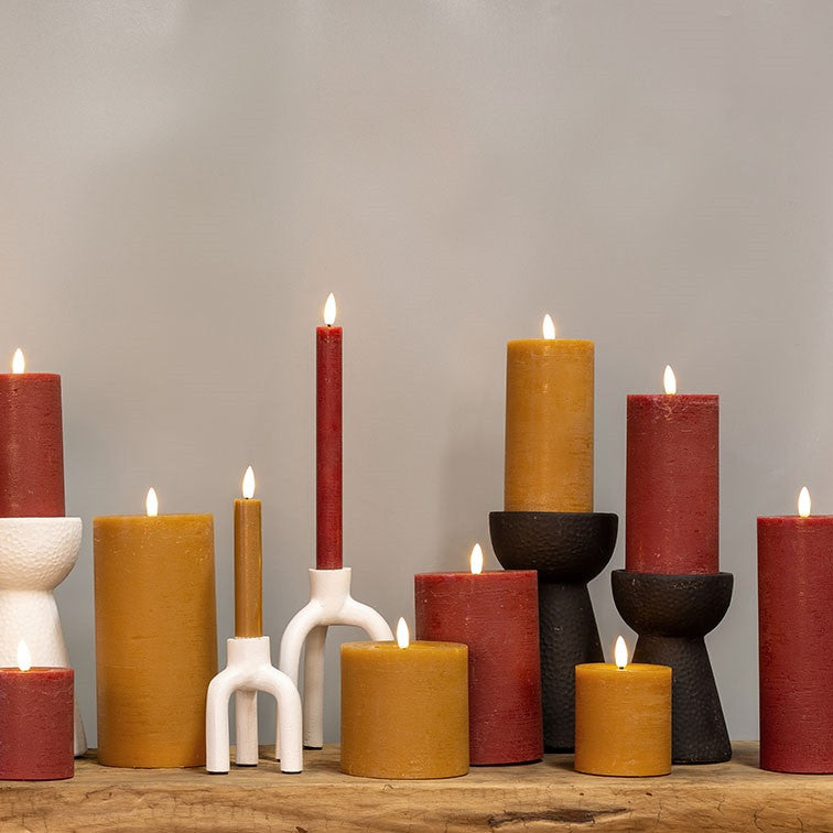 Stompkaars rustiek Ø10CM LED ro Lyon S rood-L10B10H10CM