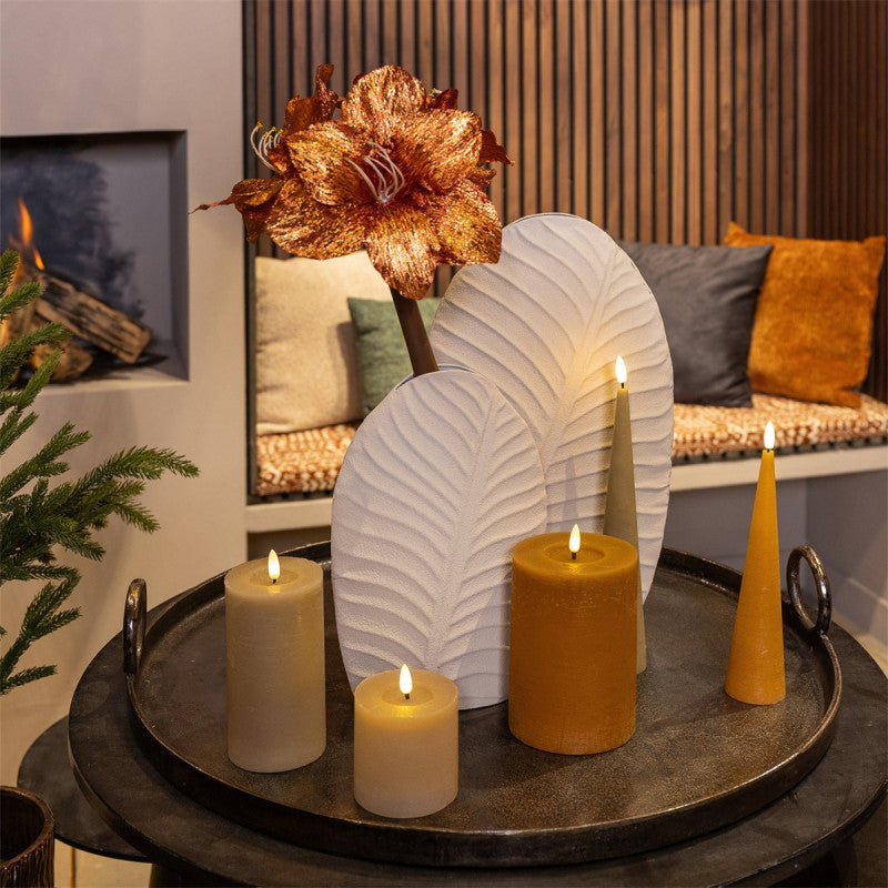 Stompkaars rustiek Ø10CM LED ro Lyon S amber-L10B10H10CM