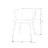 ADMIT EETKAMERSTOEL BOUCLE BEIGE