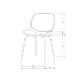 CLOSE IN EETKAMERSTOEL LEERLOOK/MULTIPLEX ZWART