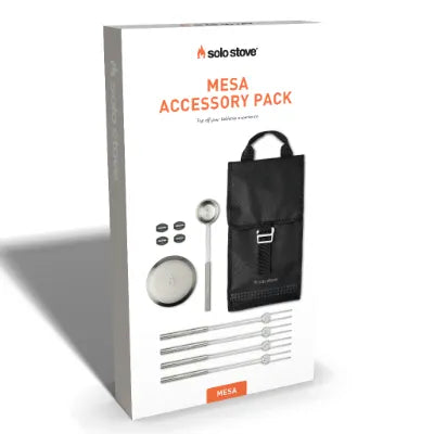 Solo Stove Mesa Accessory Pack doosverpakking met zwarte tas en accessoires