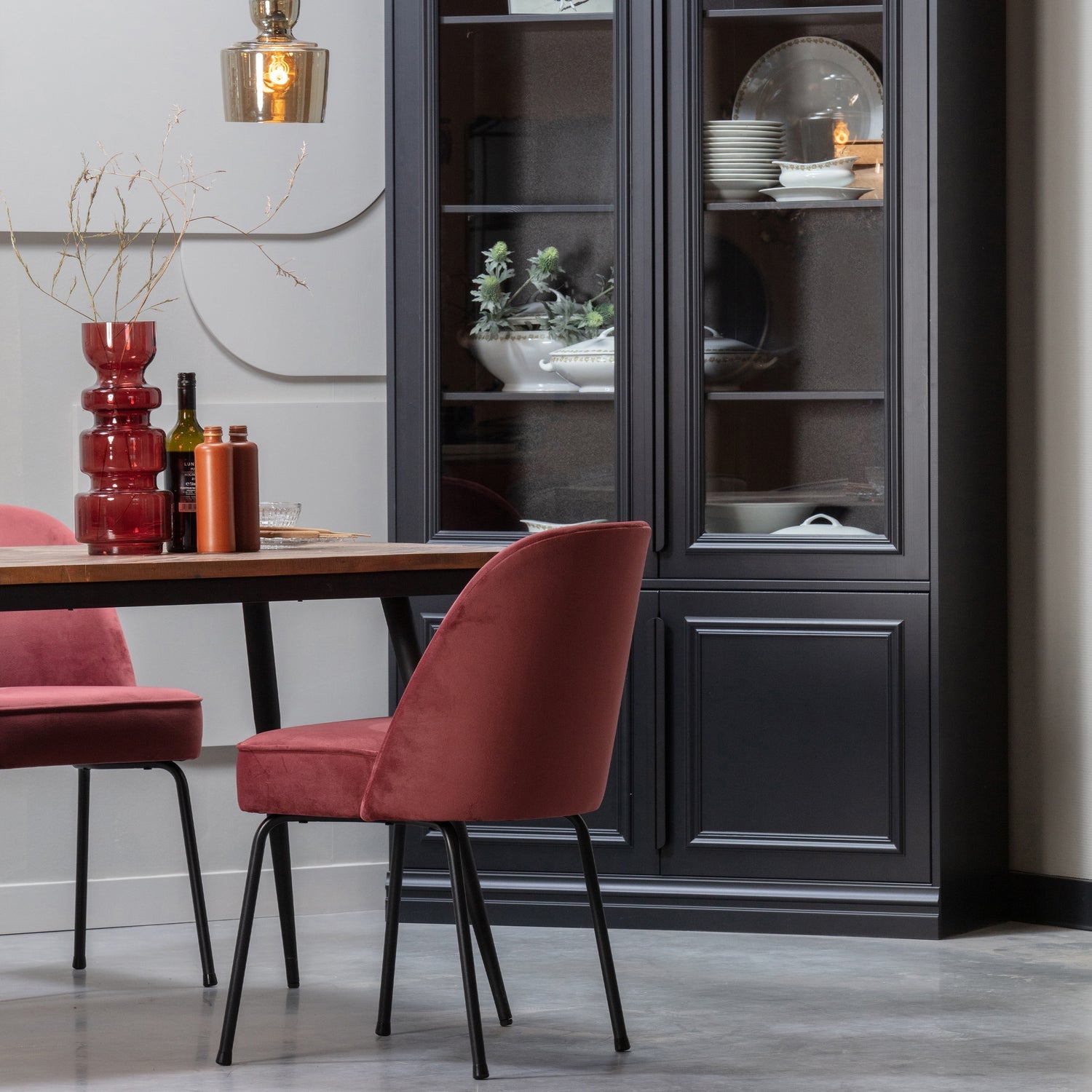 RHOMBIC EETTAFEL 220X90 CM HOUT/METAAL