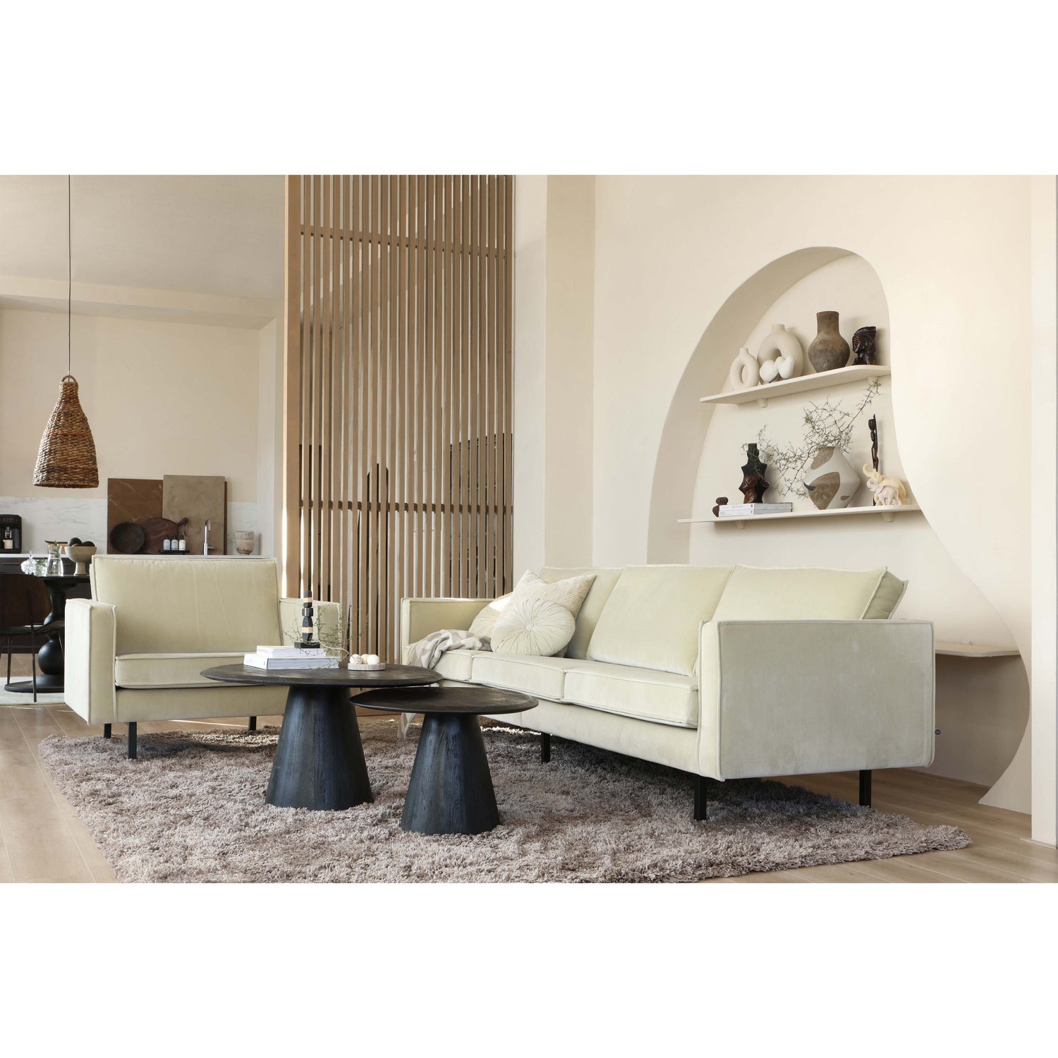 RODEO FAUTEUIL VELVET PISTACHE