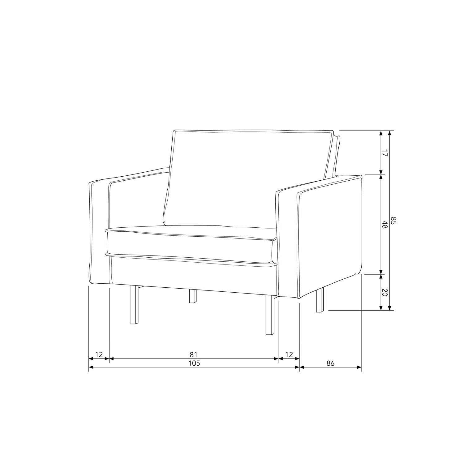 RODEO FAUTEUIL VELVET ROEST