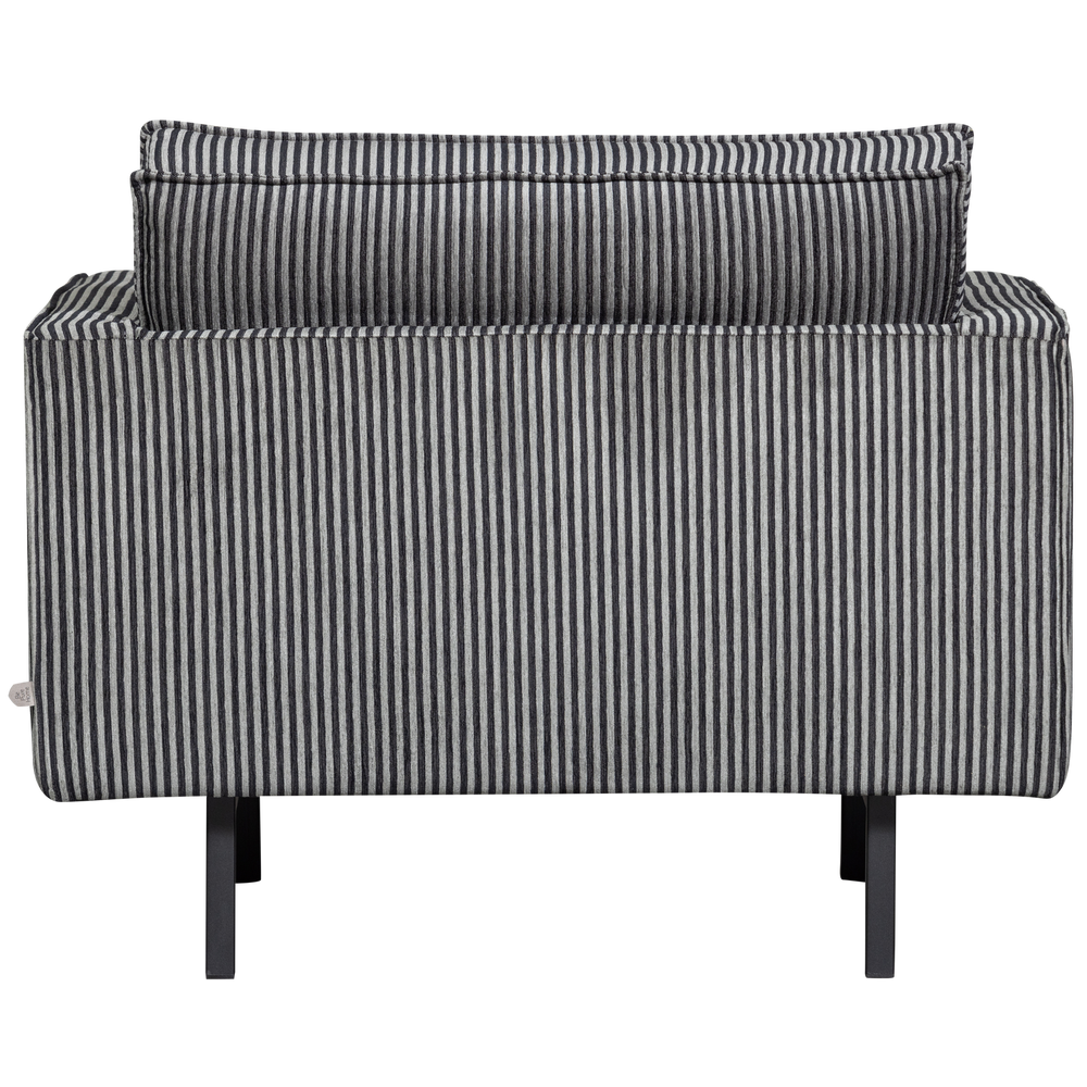 RODEO FAUTEUIL STREEP ZWART/GRIJS