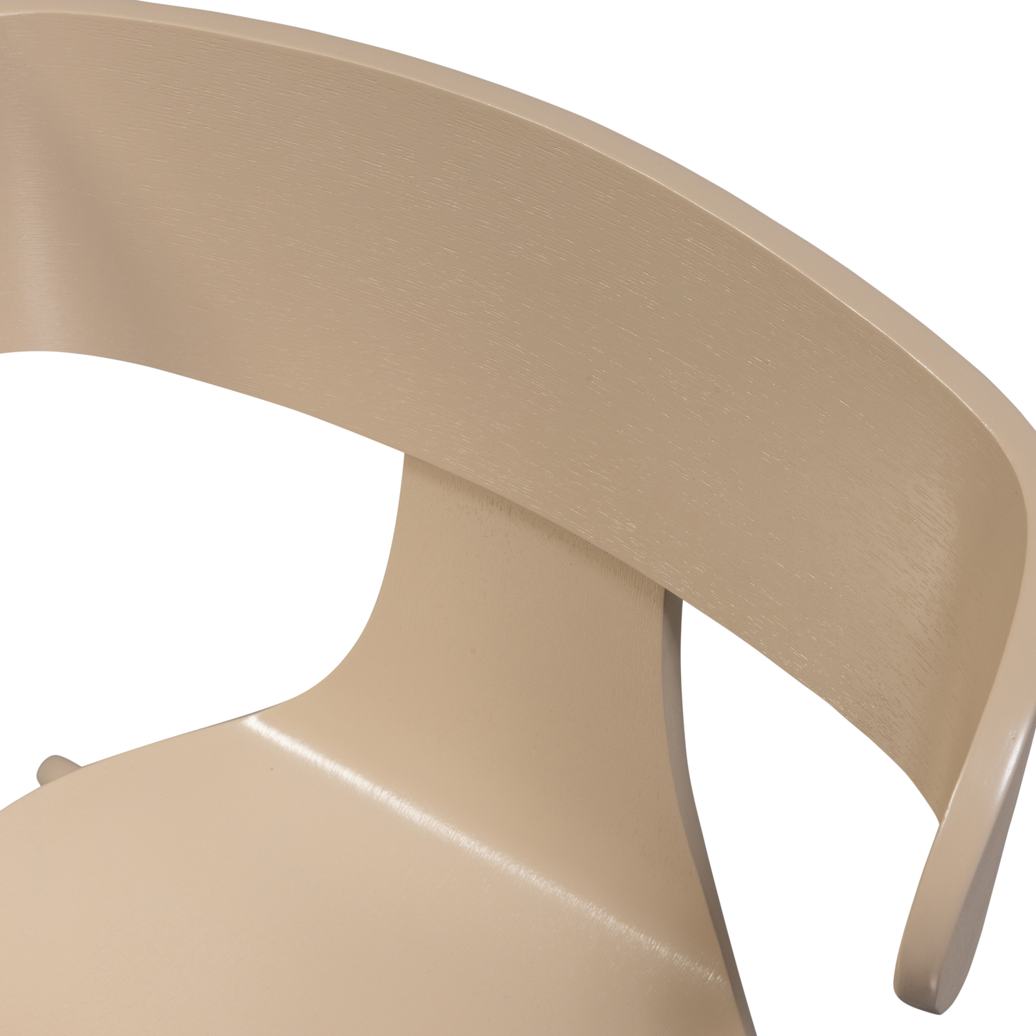 FORM HOUTEN STOEL MET METALEN POOT ZAND