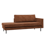 RODEO DAYBED RECHTS RIBSTOF ROESTBRUIN