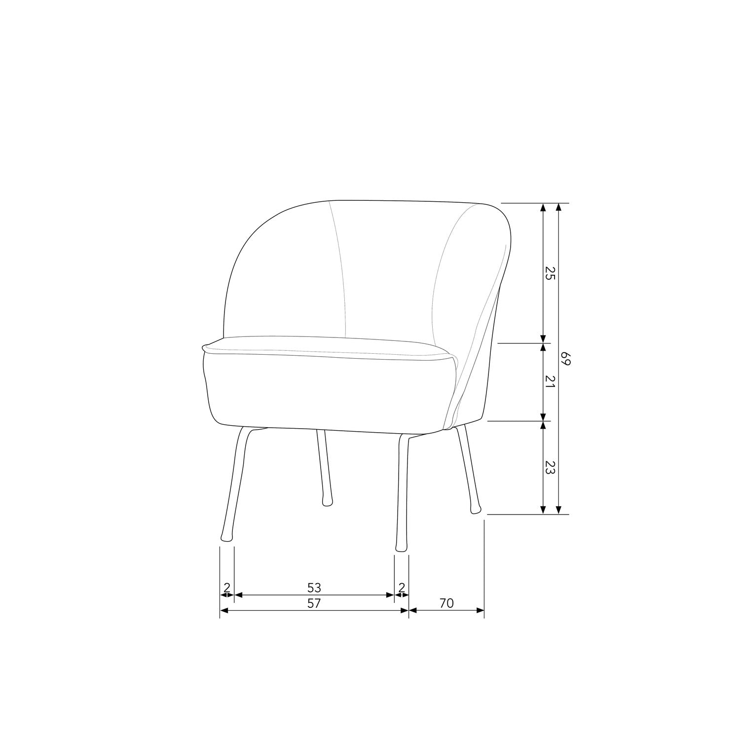 VOGUE FAUTEUIL GEWEVEN STOF ZAND