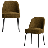 VOGUE EETKAMERSTOEL STRUCTURE VELVET BRASS