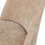 VOGUE EETKAMERSTOEL 3D CHENILLE ZAND CHROME POOT