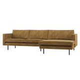 RODEO CHAISE LONGUE BANK RECHTS RIBSTOF HONINGGEEL