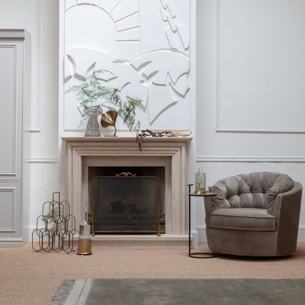 POSITION BIJZETTAFEL METAAL ANTIQUE BRASS