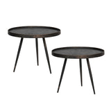 BOUNDS BIJZETTAFEL L HOUT/METAAL ANTIQUE GOUD 44XO58 CM