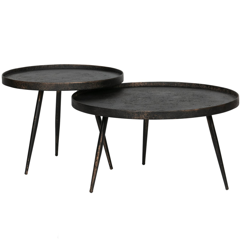 BOUNDS BIJZETTAFEL L HOUT/METAAL ANTIQUE GOUD 44XO58 CM