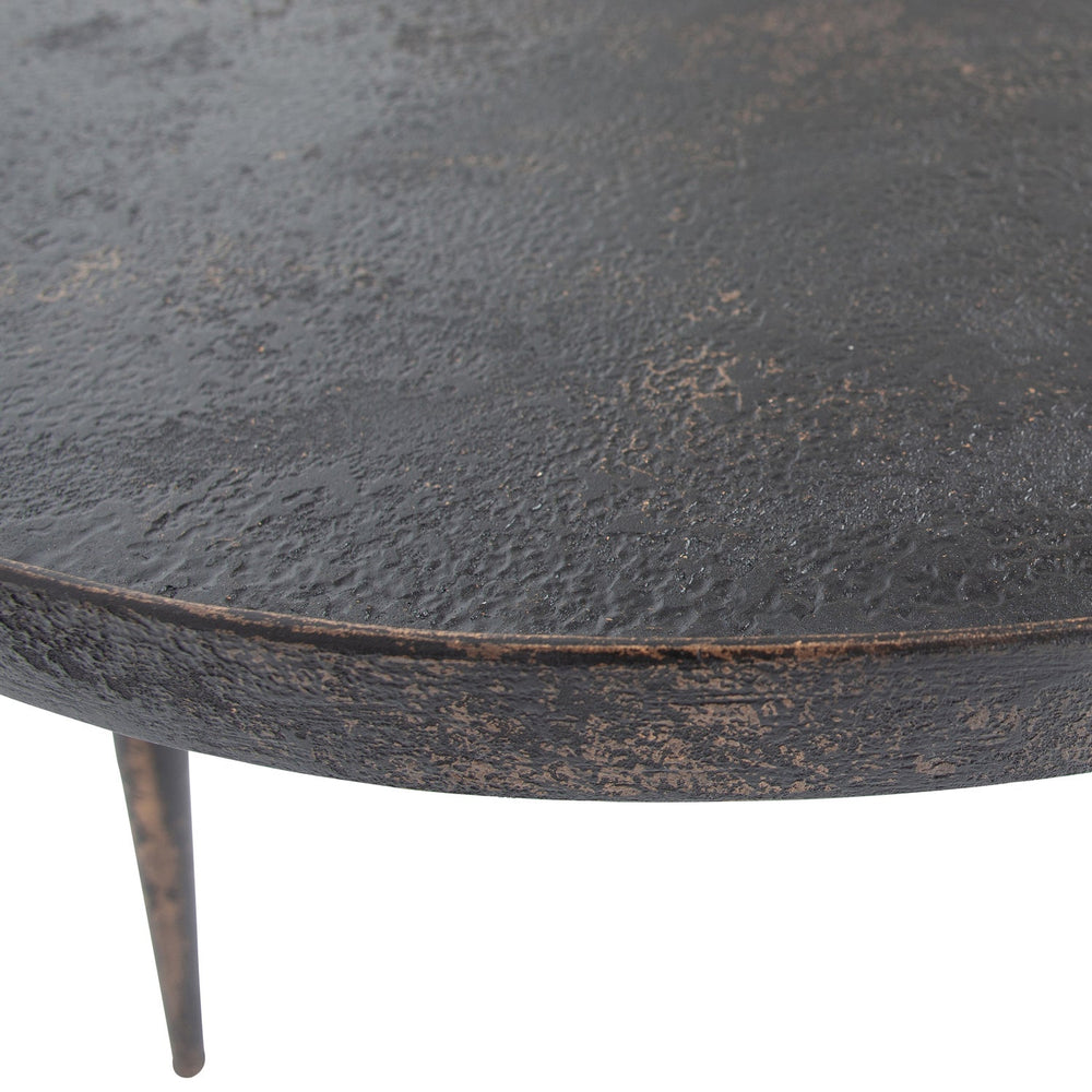 BOUNDS BIJZETTAFEL XL HOUT/METAAL ANTIQUE GOUD 40XO76 CM