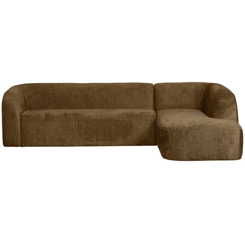 SLOPING HOEKBANK RECHTS STRUCTURE VELVET BRASS