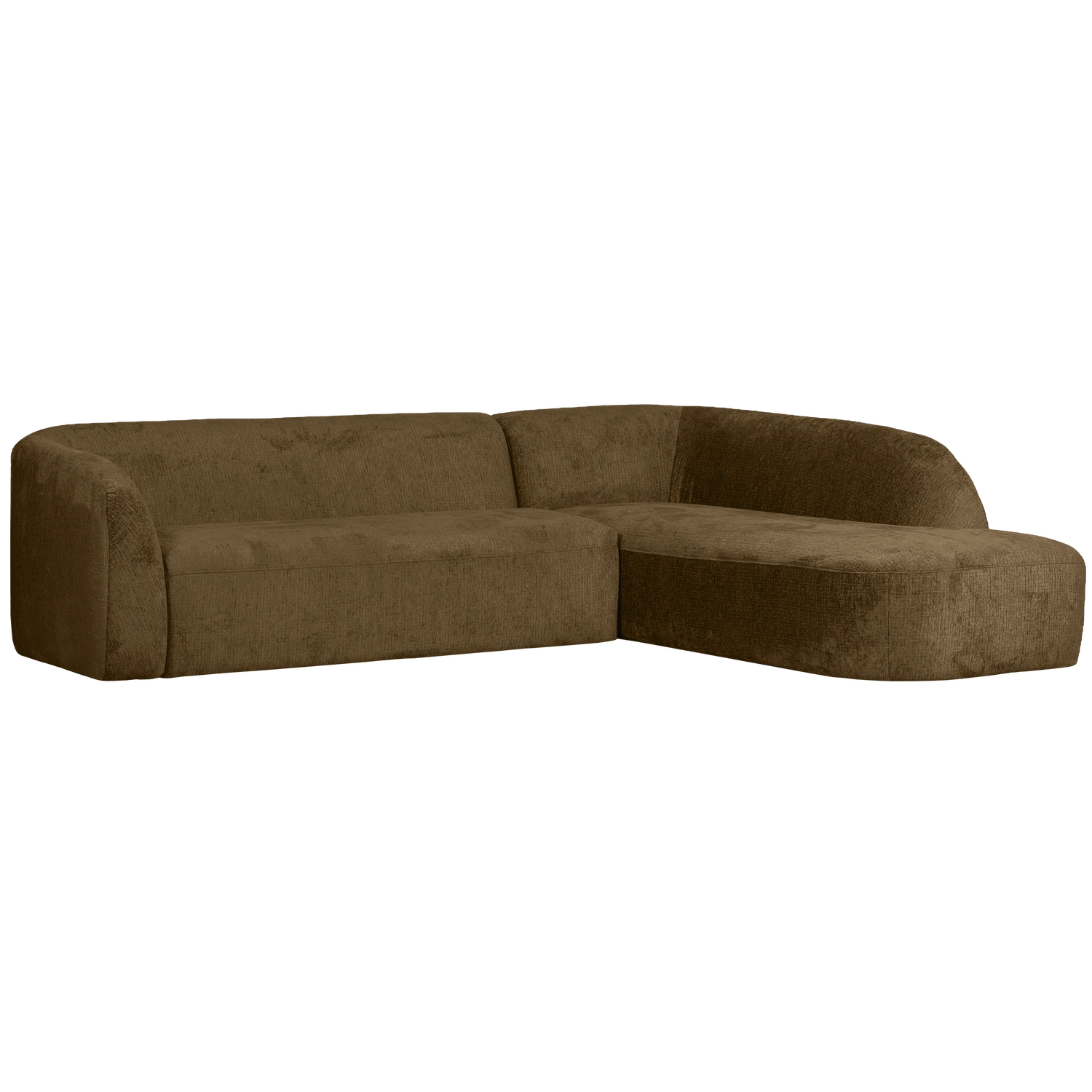 SLOPING HOEKBANK RECHTS STRUCTURE VELVET BRASS