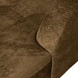 SLOPING HOEKBANK RECHTS STRUCTURE VELVET BRASS