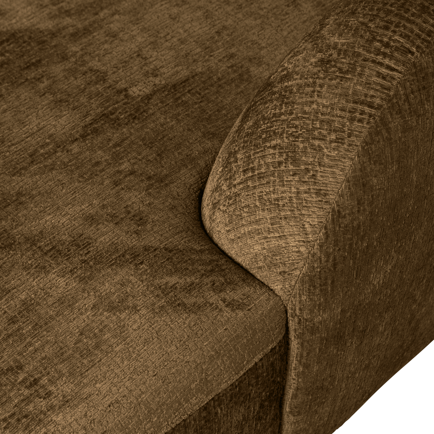 SLOPING HOEKBANK RECHTS STRUCTURE VELVET BRASS