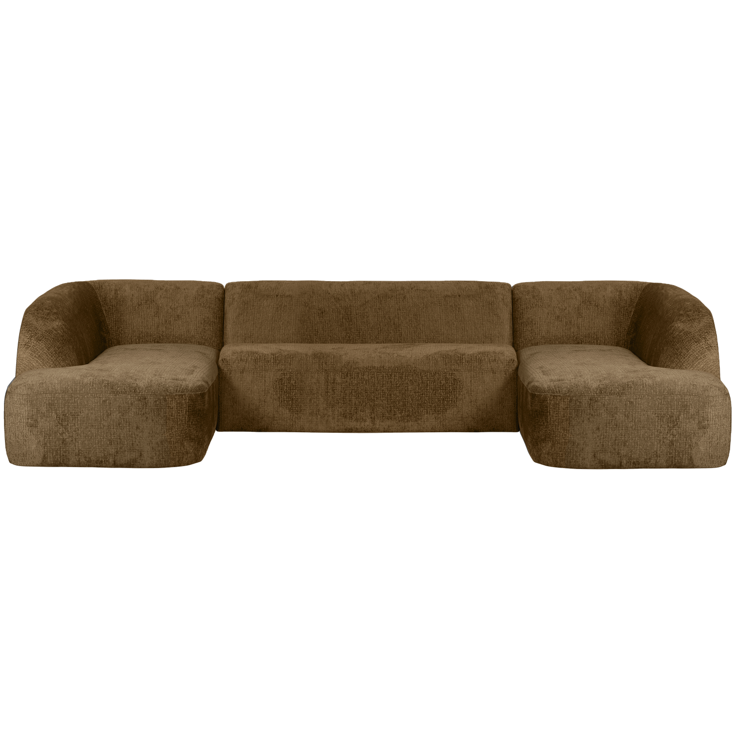 SLOPING U-VORM BANK STRUCTURE VELVET BRASS