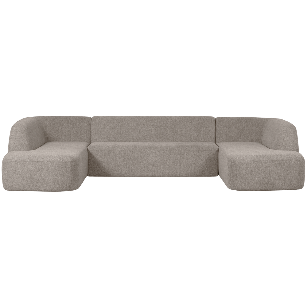 SLOPING U-VORM BANK OFF WHITE MELANGE