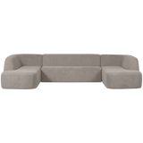 SLOPING U-VORM BANK OFF WHITE MELANGE