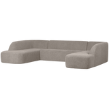 SLOPING U-VORM BANK OFF WHITE MELANGE