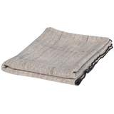 UNIQUE PLAID MET STREEP ZWART/WIT 130X170 CM