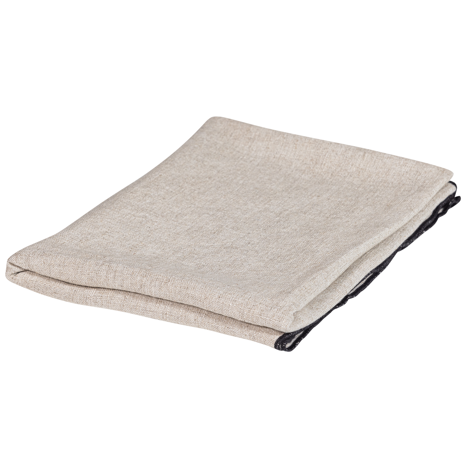 UNIQUE PLAID MET STREEP ZWART/WIT 130X170 CM